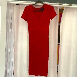 French Connection Red knit dress